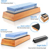 Sharp Pebble Sharpening Stones Kit with 1000/6000 and 3000/8000 Grit with Flattening Stone & Angle Guide