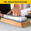 Sharp Pebble Premium Whetstone Sharpener 2 Side Grit 1000/6000 & Orange Ninja Knife Sharpener with 5 Adjustable Sharpening Angle