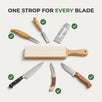 Sharp Pebble Leather Paddle Strop with Polishing Compound