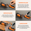 Orange Ninja Electric Rolling Knife Sharpener - 5 Adjustable Sharpening Angles (12°–24°)