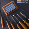 Sharp Pebble Premium Wood Carving Tools & Gouge Sharpening Stones- Two Multi Groove Whetstones with Grit 400 and 1000
